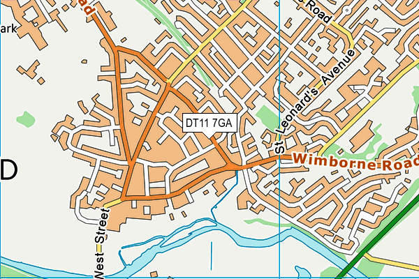 DT11 7GA map - OS VectorMap District (Ordnance Survey) DT11 7GA map - OS VectorMap District (Ordnance Survey)