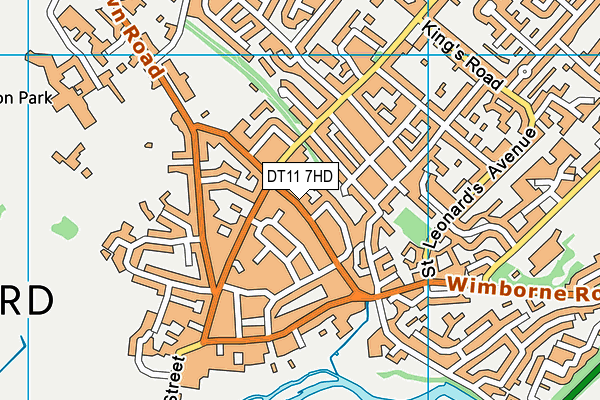 DT11 7HD map - OS VectorMap District (Ordnance Survey) DT11 7HD map - OS VectorMap District (Ordnance Survey)