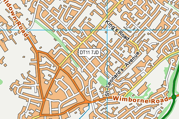 DT11 7JD map - OS VectorMap District (Ordnance Survey) DT11 7JD map - OS VectorMap District (Ordnance Survey)