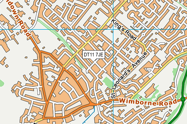 DT11 7JE map - OS VectorMap District (Ordnance Survey) DT11 7JE map - OS VectorMap District (Ordnance Survey)