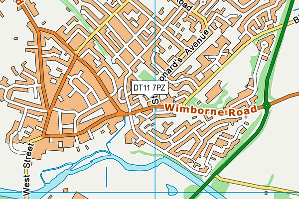 DT11 7PZ map - OS VectorMap District (Ordnance Survey) DT11 7PZ map - OS VectorMap District (Ordnance Survey)