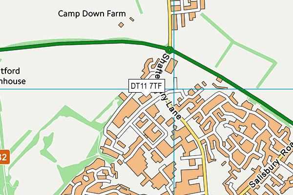 DT11 7TF map - OS VectorMap District (Ordnance Survey) DT11 7TF map - OS VectorMap District (Ordnance Survey)