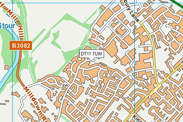 DT11 7UW map - OS VectorMap District (Ordnance Survey) DT11 7UW map - OS VectorMap District (Ordnance Survey)