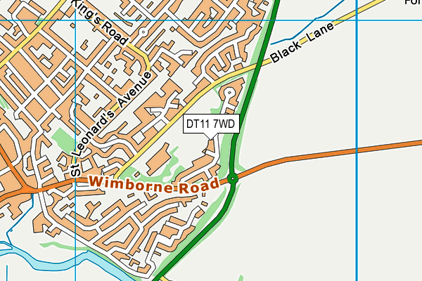 DT11 7WD map - OS VectorMap District (Ordnance Survey) DT11 7WD map - OS VectorMap District (Ordnance Survey)