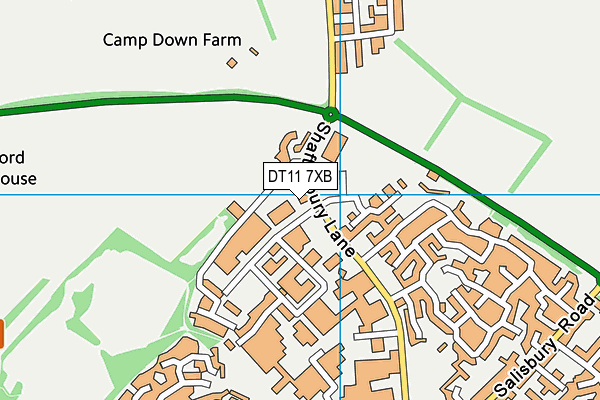 DT11 7XB map - OS VectorMap District (Ordnance Survey) DT11 7XB map - OS VectorMap District (Ordnance Survey)