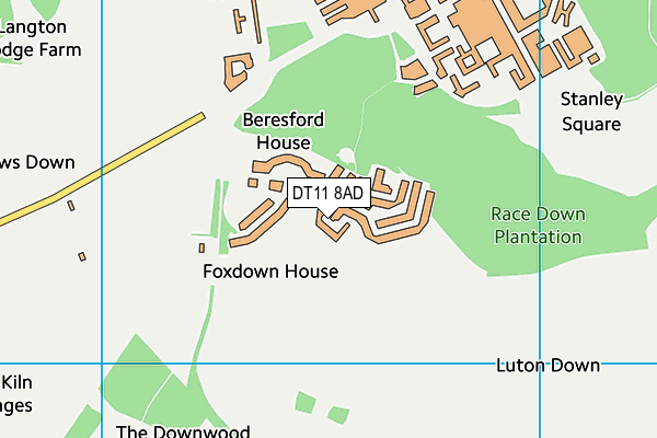 DT11 8AD map - OS VectorMap District (Ordnance Survey) DT11 8AD map - OS VectorMap District (Ordnance Survey)