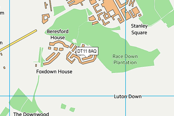 DT11 8AQ map - OS VectorMap District (Ordnance Survey) DT11 8AQ map - OS VectorMap District (Ordnance Survey)