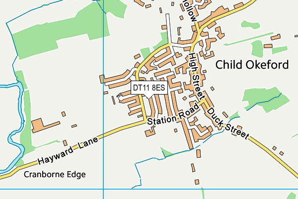 DT11 8ES map - OS VectorMap District (Ordnance Survey) DT11 8ES map - OS VectorMap District (Ordnance Survey)
