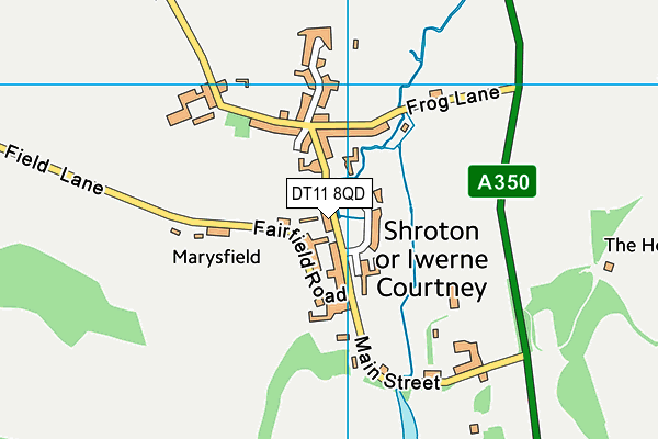 DT11 8QD map - OS VectorMap District (Ordnance Survey)