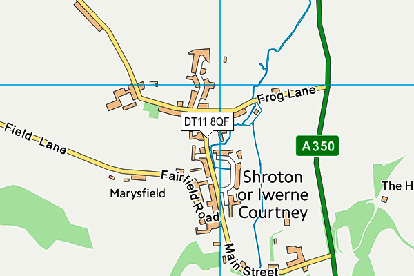 DT11 8QF map - OS VectorMap District (Ordnance Survey)