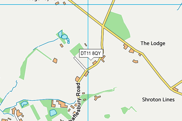 DT11 8QY map - OS VectorMap District (Ordnance Survey)