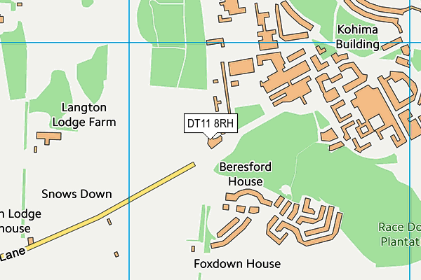 DT11 8RH map - OS VectorMap District (Ordnance Survey) DT11 8RH map - OS VectorMap District (Ordnance Survey)