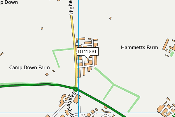 DT11 8ST map - OS VectorMap District (Ordnance Survey) DT11 8ST map - OS VectorMap District (Ordnance Survey)