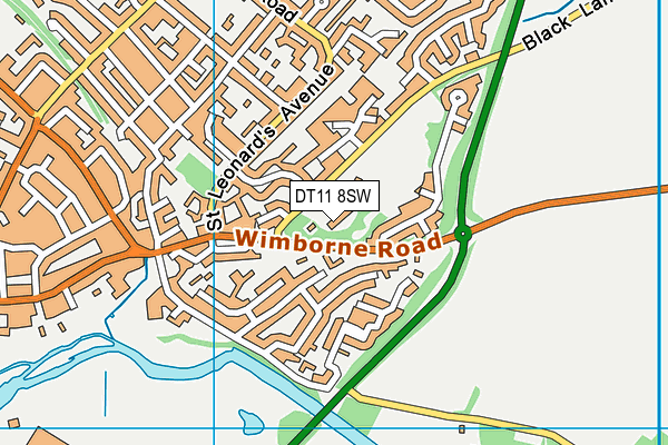 DT11 8SW map - OS VectorMap District (Ordnance Survey) DT11 8SW map - OS VectorMap District (Ordnance Survey)