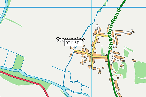 DT11 8TJ map - OS VectorMap District (Ordnance Survey)