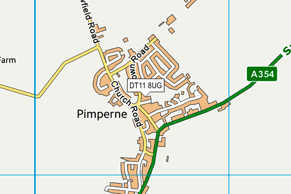 DT11 8UG map - OS VectorMap District (Ordnance Survey)