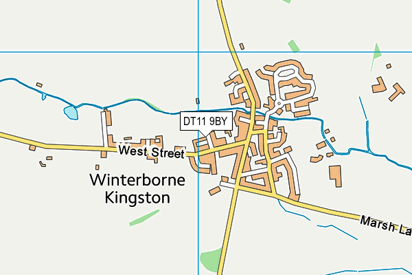 DT11 9BY map - OS VectorMap District (Ordnance Survey)