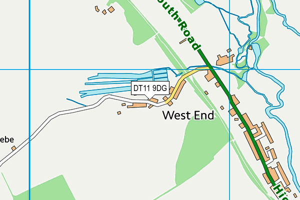 DT11 9DG map - OS VectorMap District (Ordnance Survey)