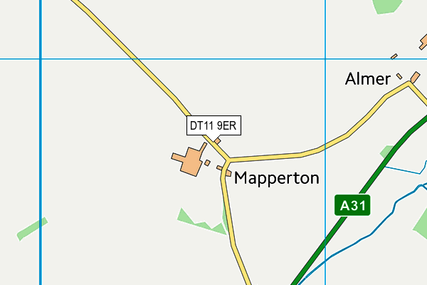 DT11 9ER map - OS VectorMap District (Ordnance Survey)