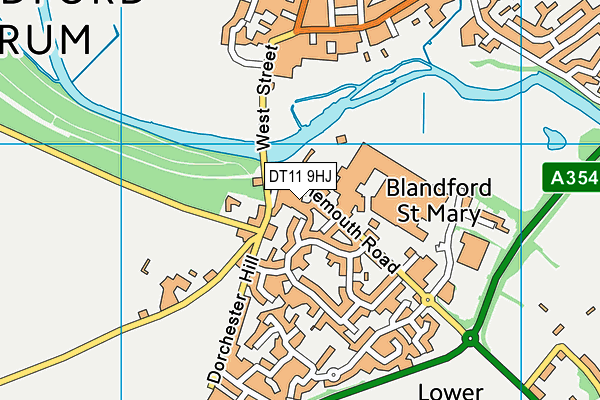 DT11 9HJ map - OS VectorMap District (Ordnance Survey)