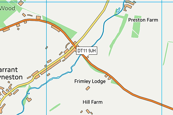 DT11 9JH map - OS VectorMap District (Ordnance Survey)