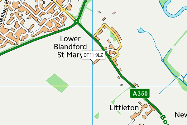 DT11 9LZ map - OS VectorMap District (Ordnance Survey)