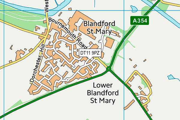 DT11 9PZ map - OS VectorMap District (Ordnance Survey) DT11 9PZ map - OS VectorMap District (Ordnance Survey)