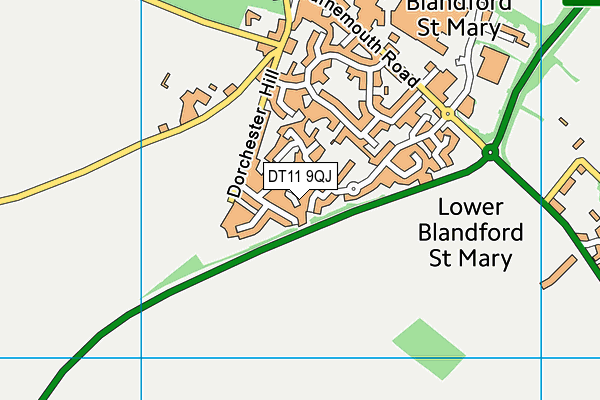 DT11 9QJ map - OS VectorMap District (Ordnance Survey) DT11 9QJ map - OS VectorMap District (Ordnance Survey)