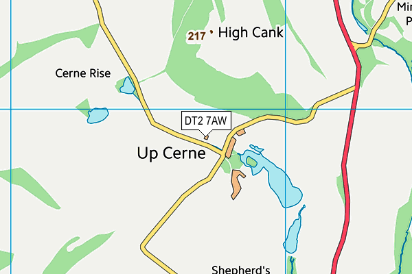 DT2 7AW map - OS VectorMap District (Ordnance Survey) DT2 7AW map - OS VectorMap District (Ordnance Survey)