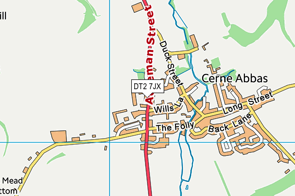 DT2 7JX map - OS VectorMap District (Ordnance Survey) DT2 7JX map - OS VectorMap District (Ordnance Survey)