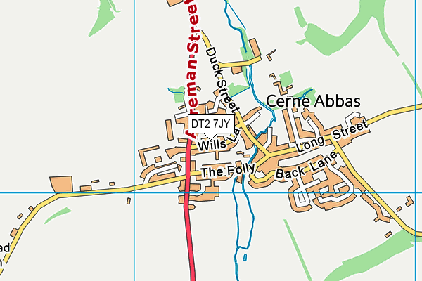 DT2 7JY map - OS VectorMap District (Ordnance Survey)
