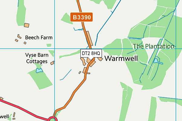 DT2 8HQ map - OS VectorMap District (Ordnance Survey)
