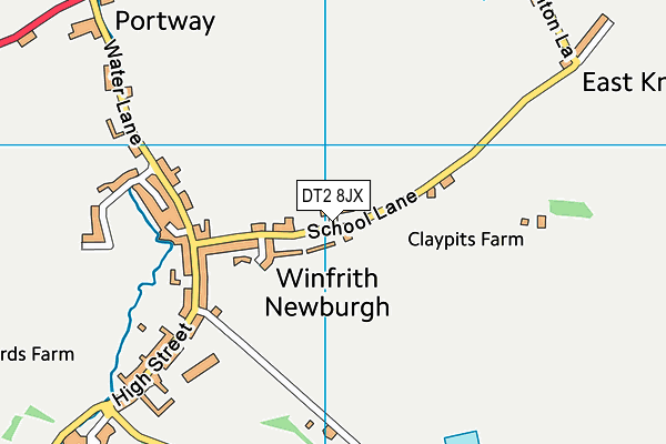 DT2 8JX map - OS VectorMap District (Ordnance Survey)