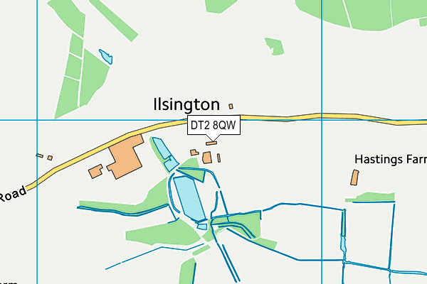 DT2 8QW map - OS VectorMap District (Ordnance Survey) DT2 8QW map - OS VectorMap District (Ordnance Survey)
