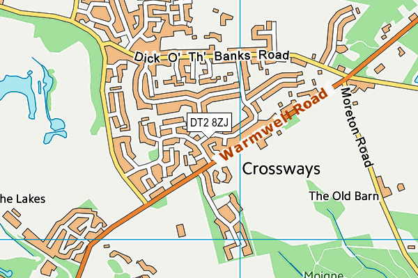 DT2 8ZJ map - OS VectorMap District (Ordnance Survey) DT2 8ZJ map - OS VectorMap District (Ordnance Survey)
