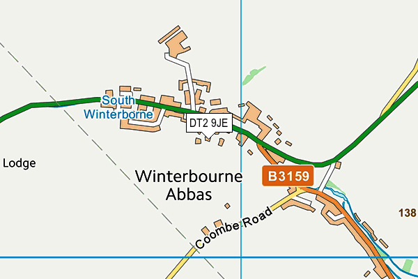 DT2 9JE map - OS VectorMap District (Ordnance Survey)