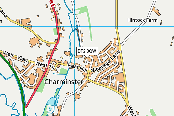 DT2 9QW map - OS VectorMap District (Ordnance Survey) DT2 9QW map - OS VectorMap District (Ordnance Survey)