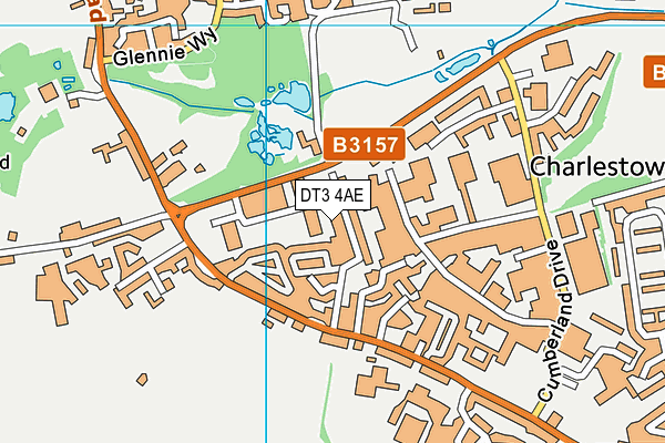DT3 4AE map - OS VectorMap District (Ordnance Survey) DT3 4AE map - OS VectorMap District (Ordnance Survey)