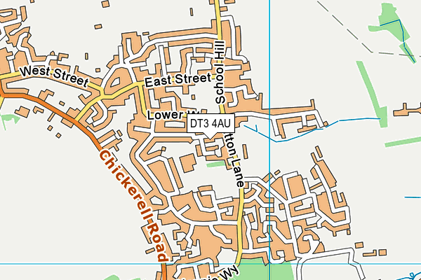 DT3 4AU map - OS VectorMap District (Ordnance Survey) DT3 4AU map - OS VectorMap District (Ordnance Survey)