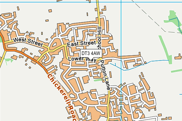 DT3 4AW map - OS VectorMap District (Ordnance Survey) DT3 4AW map - OS VectorMap District (Ordnance Survey)