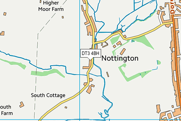 DT3 4BH map - OS VectorMap District (Ordnance Survey) DT3 4BH map - OS VectorMap District (Ordnance Survey)