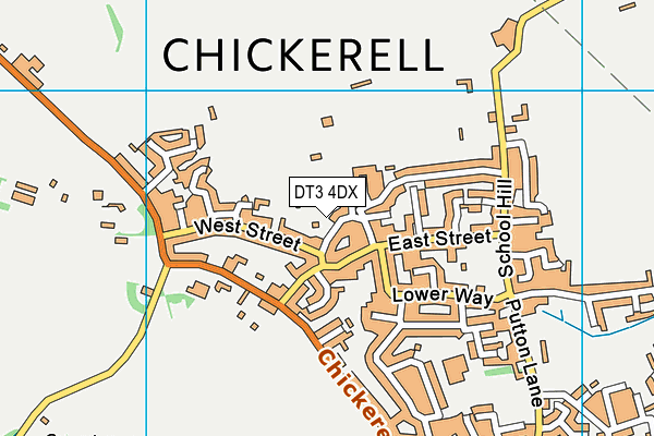 DT3 4DX map - OS VectorMap District (Ordnance Survey) DT3 4DX map - OS VectorMap District (Ordnance Survey)