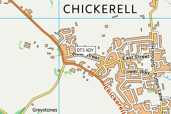 DT3 4DY map - OS VectorMap District (Ordnance Survey) DT3 4DY map - OS VectorMap District (Ordnance Survey)