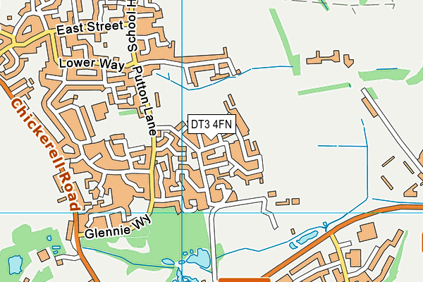 DT3 4FN map - OS VectorMap District (Ordnance Survey) DT3 4FN map - OS VectorMap District (Ordnance Survey)