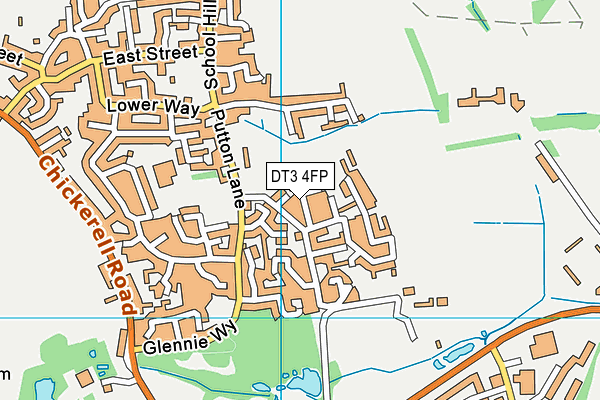 DT3 4FP map - OS VectorMap District (Ordnance Survey) DT3 4FP map - OS VectorMap District (Ordnance Survey)
