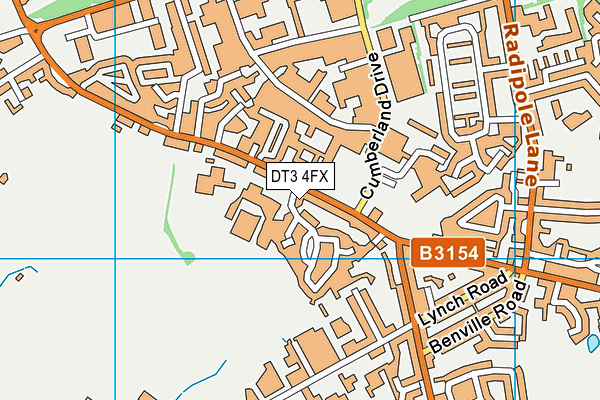 DT3 4FX map - OS VectorMap District (Ordnance Survey) DT3 4FX map - OS VectorMap District (Ordnance Survey)