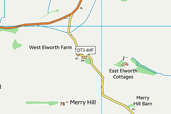 DT3 4HF map - OS VectorMap District (Ordnance Survey) DT3 4HF map - OS VectorMap District (Ordnance Survey)