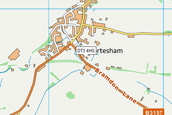 DT3 4HG map - OS VectorMap District (Ordnance Survey) DT3 4HG map - OS VectorMap District (Ordnance Survey)