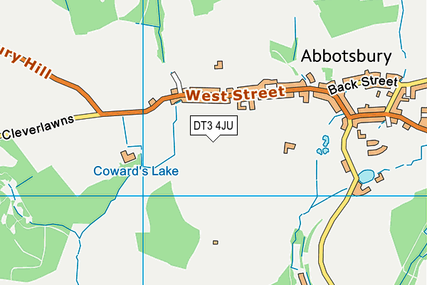 DT3 4JU map - OS VectorMap District (Ordnance Survey) DT3 4JU map - OS VectorMap District (Ordnance Survey)