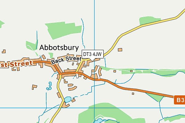 DT3 4JW map - OS VectorMap District (Ordnance Survey) DT3 4JW map - OS VectorMap District (Ordnance Survey)